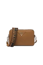 Replica Prada Leather bag with shoulder strap 1BH082 brown