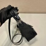 Replica Prada 1BA368 Prada Moon Re-Nylon and leather bag Black - Image 5