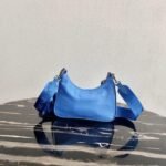 Replica Prada 1BH204 Prada Re-Edition 2005 Nylon Bag Blue - Image 2