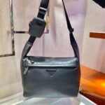 Replica Prada 2VH125 Prada Leather Shoulder Bag Black - Image 2