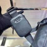 Replica Prada 2VH125 Prada Leather Shoulder Bag Black - Image 7