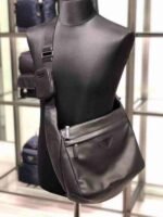 Replica Prada 2VH125 Prada Leather Shoulder Bag Black - Image 10