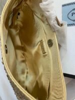 Replica Prada 1BC169 Prada Cleo satin bag with appliqués Gold - Image 13