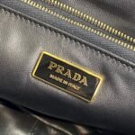Replica Prada Padded nappa leather shoulder bag 1BD306 Black - Image 8
