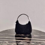 Replica Prada 1NE515 Re Edition 2000 Shearling Mini Bag Black - Image 2