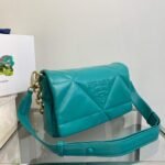 Replica Prada Padded nappa leather shoulder bag 1BD306 Green - Image 2