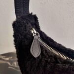 Replica Prada 1NE515 Re Edition 2000 Shearling Mini Bag Black - Image 6
