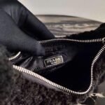 Replica Prada 1NE515 Re Edition 2000 Shearling Mini Bag Black - Image 7