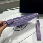 Replica Prada 1NE039 Crystal-studded satin pouch Purple - Image 2