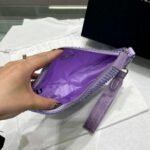 Replica Prada 1NE039 Crystal-studded satin pouch Purple - Image 7