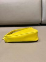 Replica Prada 1NQ043 Triangle leather pouch Yellow - Image 6
