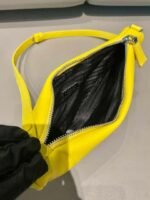 Replica Prada 1NQ043 Triangle leather pouch Yellow - Image 7