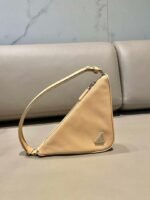 Replica Prada 1NQ043 Triangle leather pouch Apricot - Image 4