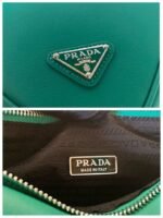 Replica Prada 1NQ043 Triangle leather pouch Lake Blue - Image 8