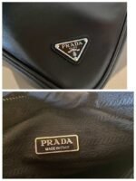 Replica Prada 1NQ043 Triangle leather pouch Black - Image 7