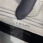 Replica Prada Leather hobo bag 1BC073 Gray - Image 7