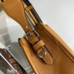 Replica Prada Leather hobo bag 1BC073 Tan - Image 5