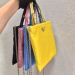 Replica Prada 1BA252 Nylon Handbag Yellow - Image 9