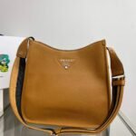Replica Prada Leather hobo bag 1BC073 Tan - Image 6