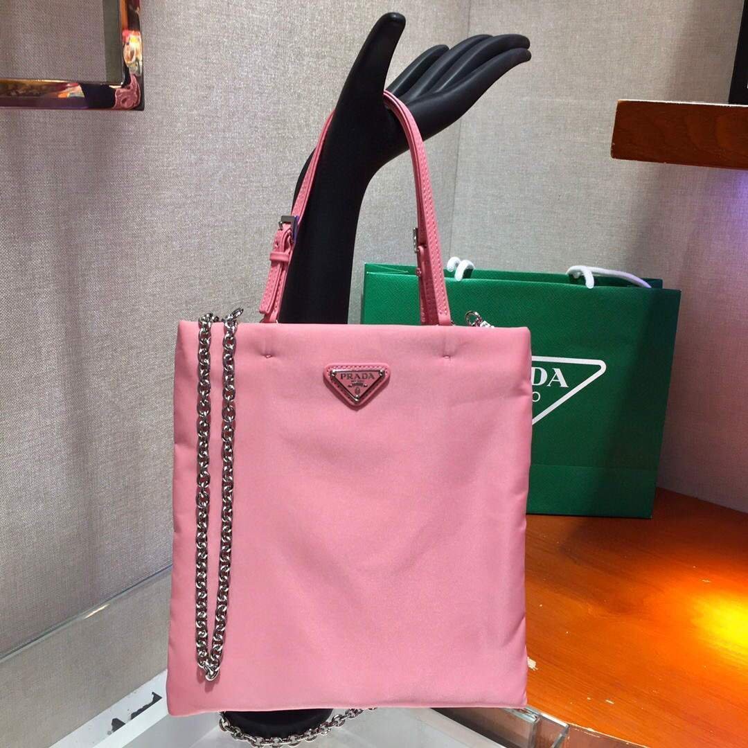 65324e5b2da2e.jpg Replica Prada 1BA252 Nylon Handbag Pink - Image 1