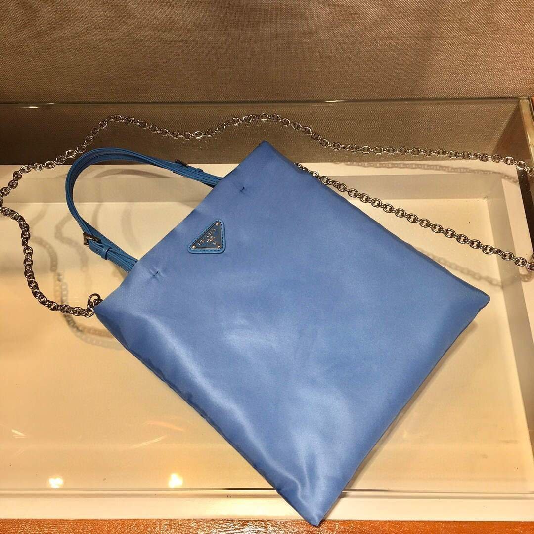 65324e658ce56.jpg Replica Prada 1BA252 Nylon Handbag Blue - Image 1