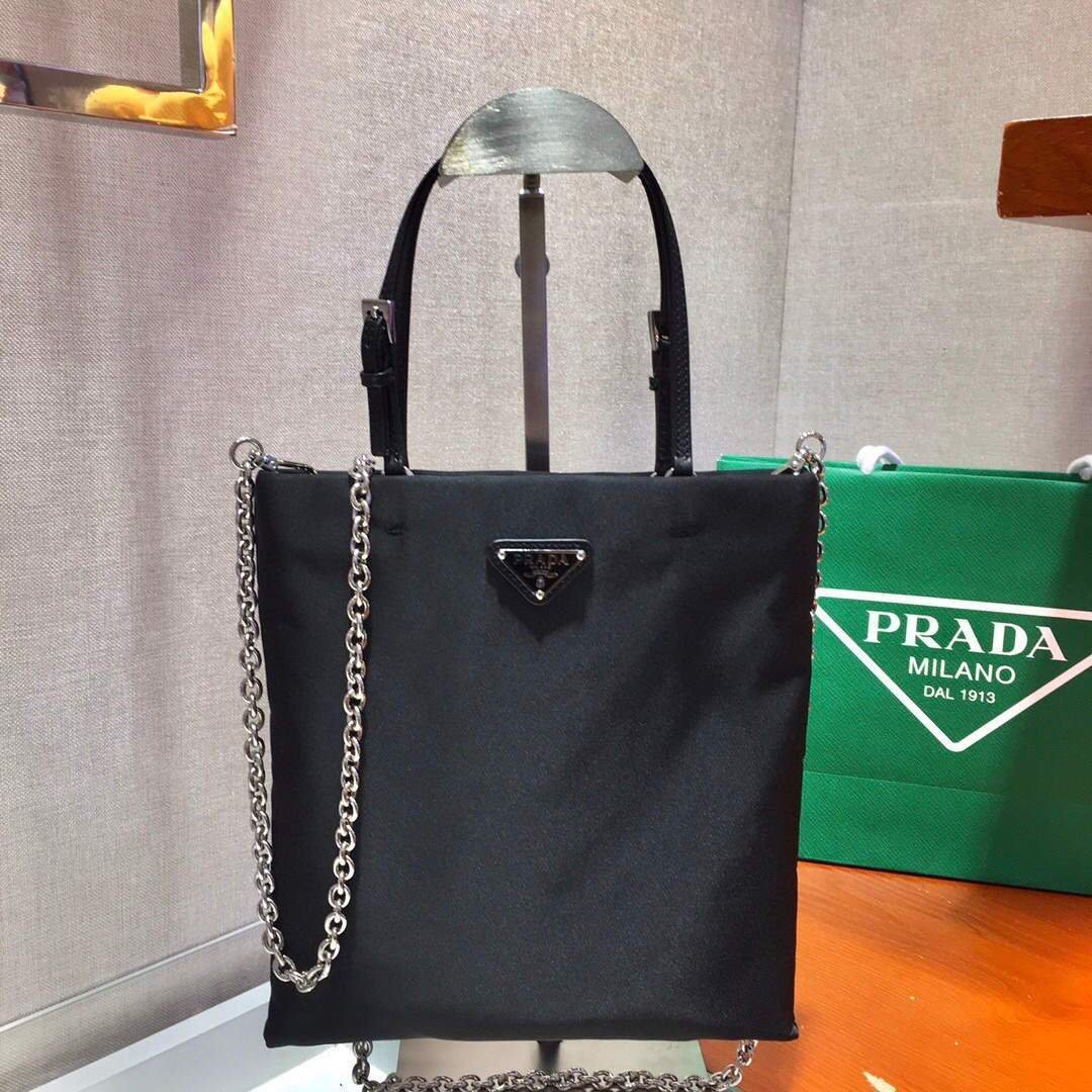 65324e6f618d8.jpg Replica Prada 1BA252 Nylon Handbag Black - Image 1