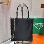 Replica Prada 1BA252 Nylon Handbag Black - Image 5