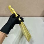 Replica Prada 1BC169 Prada Cleo satin bag with appliqués Yellow - Image 5