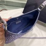 Replica Prada 1BC169 Prada Cleo satin bag with appliqués Purple - Image 5