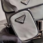 Replica Prada 2VH110 Nylon Cross Body Bag Gray - Image 6