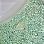 Replica Prada 1BC169 Prada Cleo satin bag with appliqués Green - Image 5