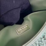 Replica Prada 1BC169 Prada Cleo satin bag with appliqués Green - Image 8