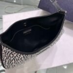 Replica Prada 1BC169 Prada Cleo satin bag with appliqués Black - Image 6
