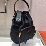 Replica Prada 1BH097 Bucket Jacquard Logo Convertible Medium black - Image 2