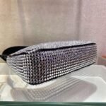 Replica Prada 1NE515 Prada Hobo Diamond Mini Shoulder Bag Sliver - Image 4