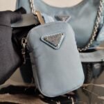 Replica Prada 1BH204 Prada Re-Edition 2005 Nylon Bag Light Blue - Image 6