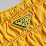 Replica Prada 1NE204 Prada Nylon and Saffiano Leather Mini Bag in Yellow - Image 4