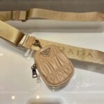 Replica Prada 1BH204 Mini Bags Prada Crossbody Leather bag In Apricot - Image 4