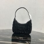 Replica Prada 1NE204 Prada Nylon and Saffiano Leather Mini Bag in Black - Image 2