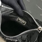 Replica Prada 1NE204 Prada Nylon and Saffiano Leather Mini Bag in Black - Image 7