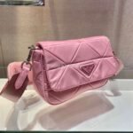 Replica Prada 1BD292 Prada Three In One Nylon Shoulder Bag Pink - Image 2