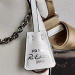Replica Prada 1BH204 Prada Re-Edition 2005 Saffiano leather Bag in White Silver - Image 6