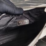 Replica Prada 1BH204 Prada Re-Edition 2005 Saffiano leather Bag in White Silver - Image 7