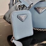 Replica Prada 1BH204 Prada Re-Edition 2005 Saffiano leather Bag in Light Blue - Image 7