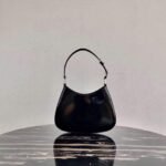 Replica Prada 1BC156 Prada Cleo Brushed Leather Shoulder Bag Black - Image 2