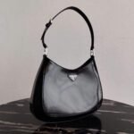 Replica Prada 1BC156 Prada Cleo Brushed Leather Shoulder Bag Black - Image 3