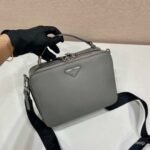 Replica Prada 2VH069 Brique Saffiano leather bag Gray - Image 3