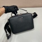Replica Prada 2VH069 Brique Saffiano leather bag Black - Image 2