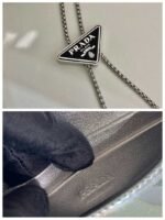 Replica Prada studded card holder with shoulder strap 1MR024 Silver - Image 8