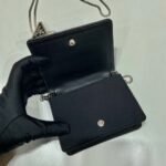 Replica Prada sequins-studded card holder with shoulder strap 1MR024 Black - Image 6